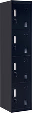 Load image into Gallery viewer, Standard Lock 4-Door Vertical Locker for Office Gym Shed School Home Storage Black
