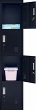 Load image into Gallery viewer, Standard Lock 4-Door Vertical Locker for Office Gym Shed School Home Storage Black
