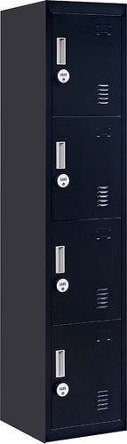 4-digit Combination Lock 4 Door Locker for Office Gym Black