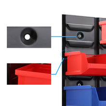 Load image into Gallery viewer, 24 Bin Wall Mounted Rack Storage Tools Steel Board Organiser Work Bench Garage
