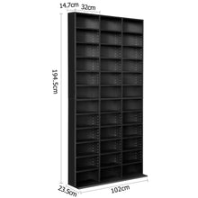 Load image into Gallery viewer, Artiss Adjustable Book Storage Shelf Rack Unit - Black
