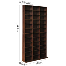 Load image into Gallery viewer, Artiss Adjustable Book Storage Shelf Rack Unit - Expresso
