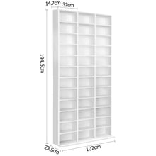 Load image into Gallery viewer, Artiss Adjustable Book Storage Shelf Rack Unit - White
