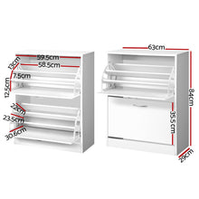 Load image into Gallery viewer, Artiss 2 Door Shoe Cabinet - White
