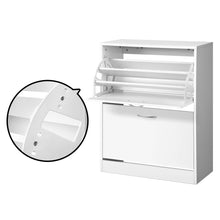 Load image into Gallery viewer, Artiss 2 Door Shoe Cabinet - White
