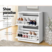 Load image into Gallery viewer, Artiss 2 Door Shoe Cabinet - White
