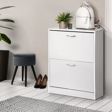 Load image into Gallery viewer, Artiss 2 Door Shoe Cabinet - White
