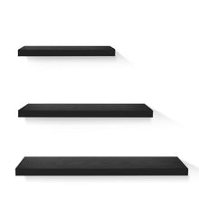 Load image into Gallery viewer, Artiss 3 Piece Floating Wall Shelves - Black
