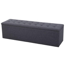 Load image into Gallery viewer, Artiss Storage Ottoman Blanket Box Linen Foot Stool Rest Chest Couch Grey
