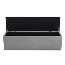 Load image into Gallery viewer, Artiss Storage Ottoman Blanket Box Grey LARGE Fabric Rest Chest Toy Foot Stool
