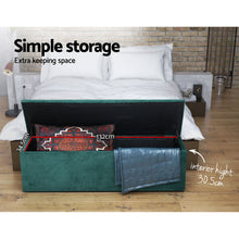 Load image into Gallery viewer, Artiss Storage Ottoman Blanket Box Velvet Foot Stool Rest Chest Couch Green
