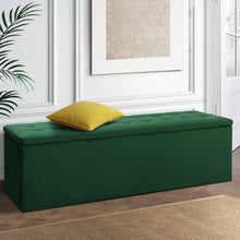 Load image into Gallery viewer, Artiss Storage Ottoman Blanket Box Velvet Foot Stool Rest Chest Couch Green
