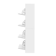 Load image into Gallery viewer, Artiss 5 Drawer Mirrored Wooden Shoe Cabinet - White
