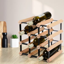 Load image into Gallery viewer, Artiss 12 Bottle Timber Wine Rack
