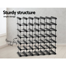 Load image into Gallery viewer, Artiss 42 Bottle Timber Wine Rack Wooden Storage Wall Racks Holders Cellar Black
