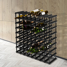 Load image into Gallery viewer, Artiss 72 Bottle Timber Wine Rack Wooden Storage Wall Racks Holders Cellar Black
