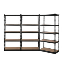 Load image into Gallery viewer, 3x1.8M 5-Shelves Steel Warehouse Shelving Racking Garage Storage Rack Black
