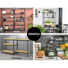 Load image into Gallery viewer, 2x1.8M 5-Shelves Steel Warehouse Shelving Racking Garage Storage Rack Grey
