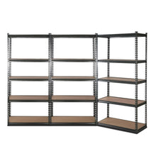 Load image into Gallery viewer, 3x1.8M 5-Shelves Steel Warehouse Shelving Racking Garage Storage Rack Grey
