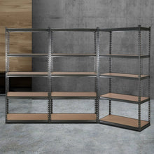 Load image into Gallery viewer, 3x1.8M 5-Shelves Steel Warehouse Shelving Racking Garage Storage Rack Grey
