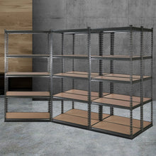 Load image into Gallery viewer, 5x1.8M 5-Shelves Steel Warehouse Shelving Racking Garage Storage Rack Grey
